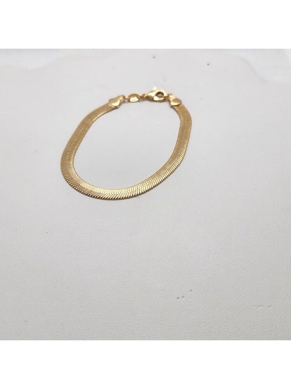 Brand New Brazilian 18k Gold Filled Herring Bone Bracelet - Picture 2 of 5